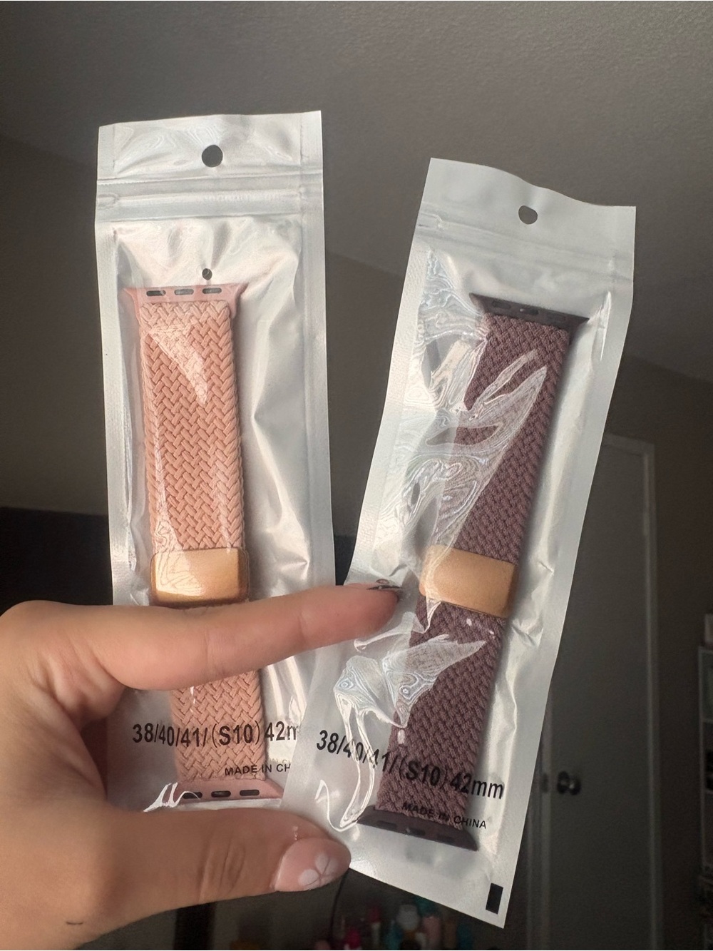 Woven Stretch Apple Watch Band - Pink & Mauve